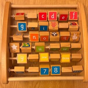 ELC Wooden Alphabet and Number Block Teaching Frame